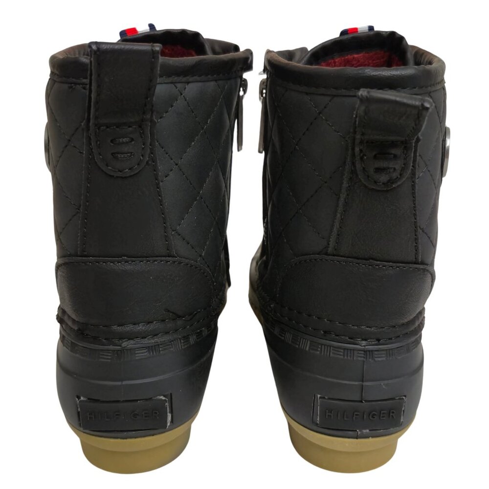 Tommy Hilfiger Women's Duck Boots Sz. 7M Waterproof, Lace-Up, Zip, Quilted Lined - Picture 9 of 13